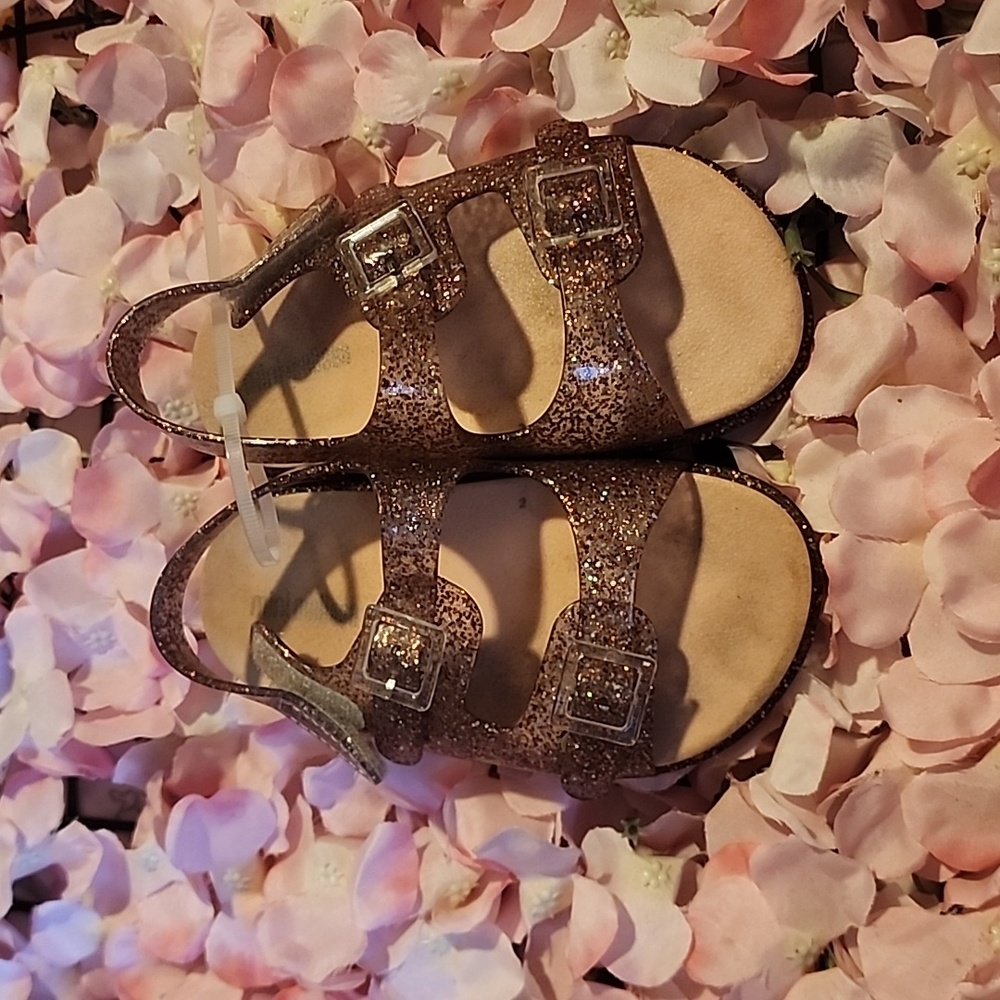 Mini Melissa Rainbow Glitter Jelly sandals